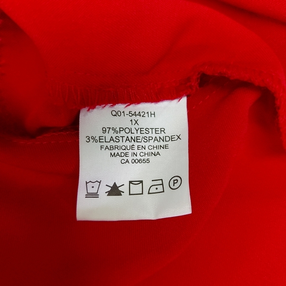 Penningtons Red Blouse 1X Long Sleeves - Picture 5 of 5